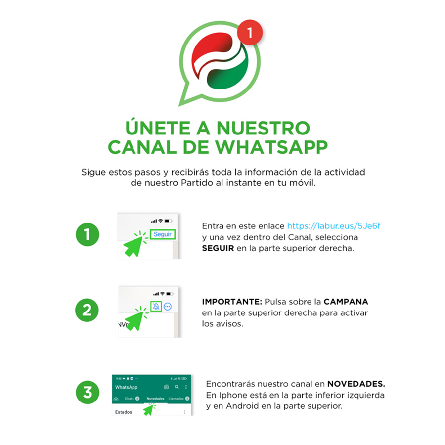 Únete a nuestro canal de Whatsapp