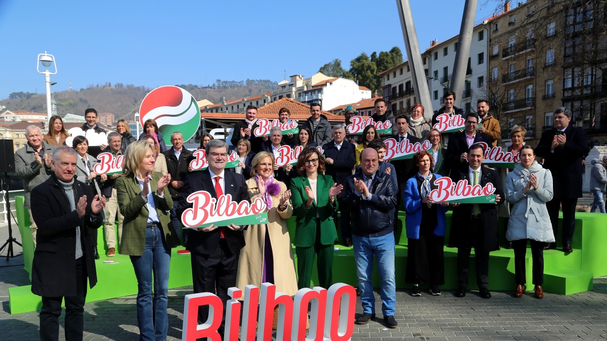 Presentación de Juan Mari Aburto Rique como candidato a la alcaldía de Bilbao por EAJ-PNV