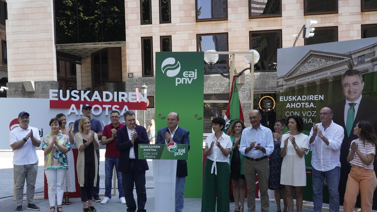 Presentación del lema con que EAJ-PNV concurrirá a las elecciones del 23 de julio