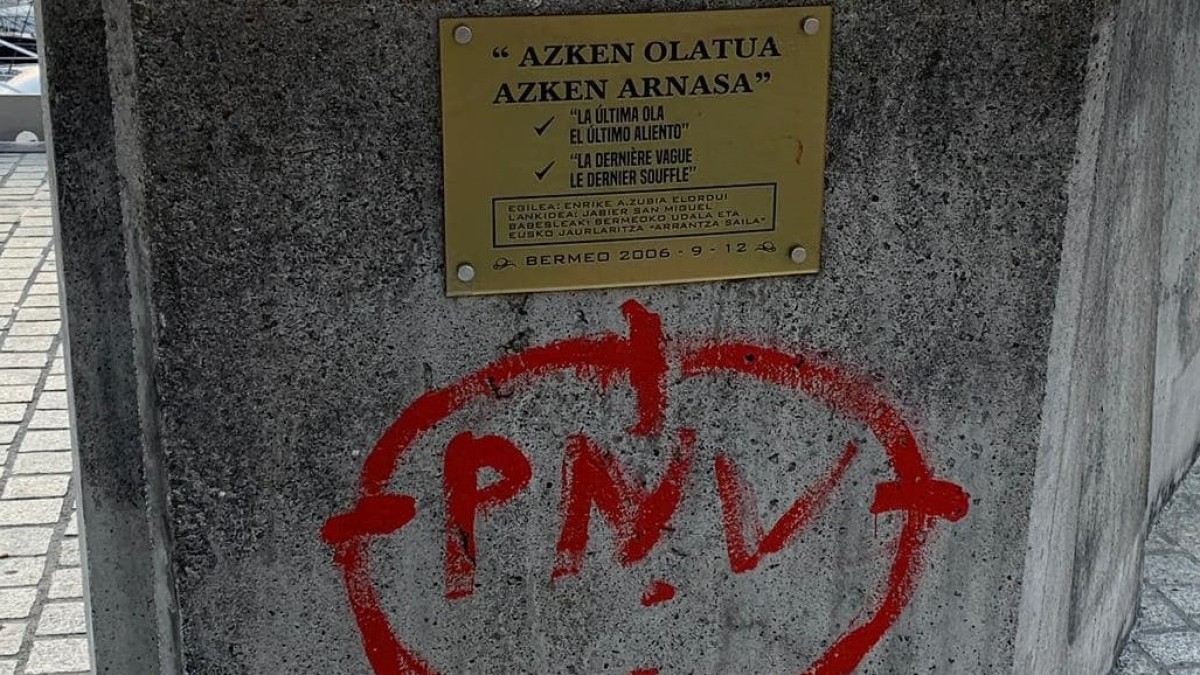 Bermeon EAJ-PNVren kontra agertu den pintada salatu du Bizkai Buru Batzarrak