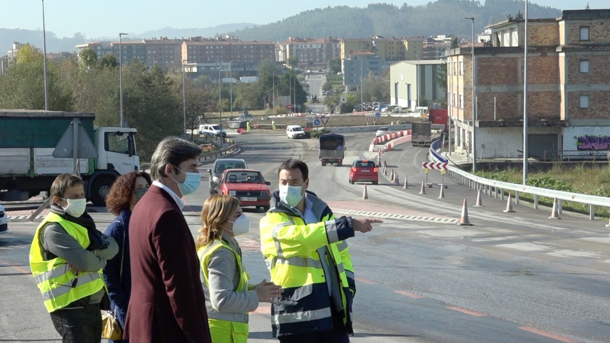 Obras en la BI-631 entre Trobika y Larrauri