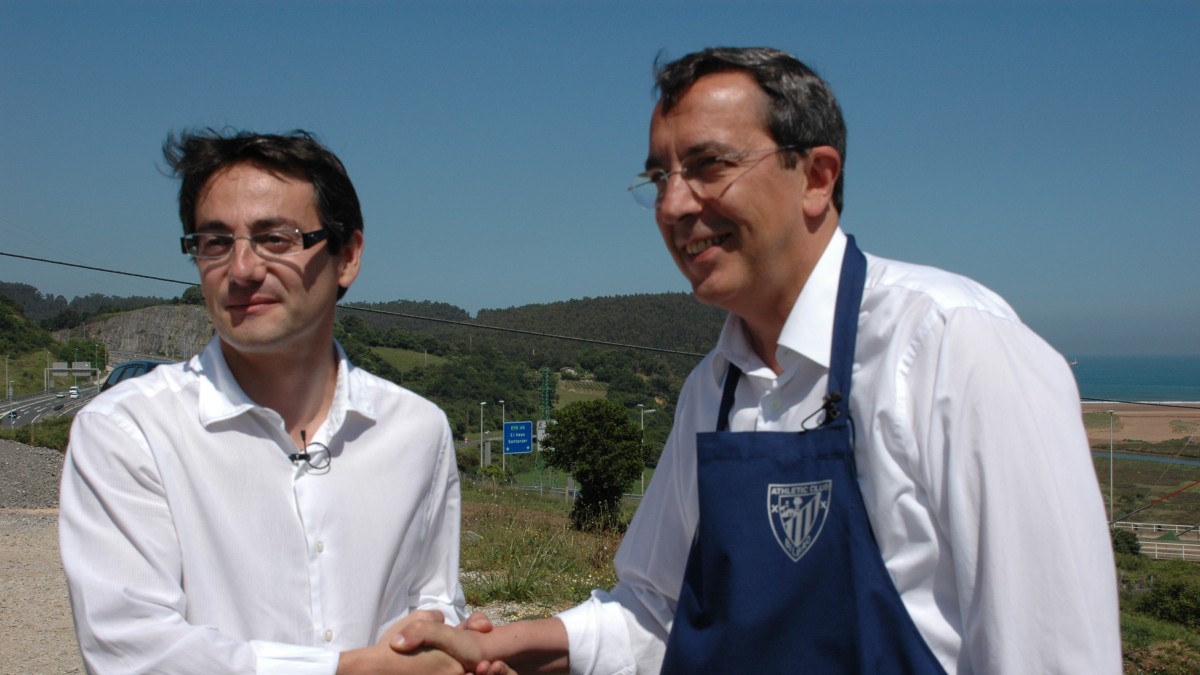 José Luis Bilbao y Borja Liaño en Muskiz