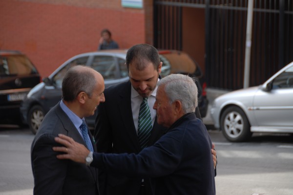 Josu Erkoreka junto a Josu Bergara en Sestao
