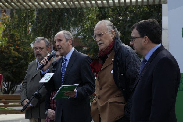 Josu Erkoreka e Iñaki Azkuna en Indautxu