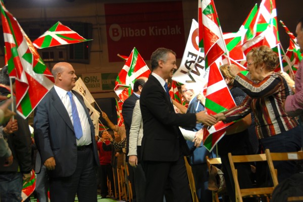 Iñigo Urkullu, Josu Erkoreka, Arantxa Tapia eta Emilio Olabarria. Bilboko 
