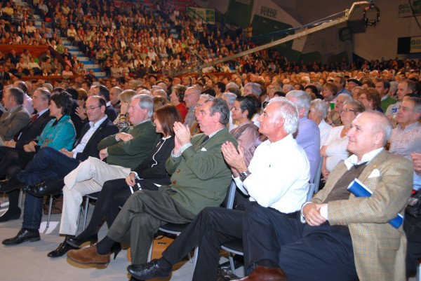 Iñigo Urkullu, Josu Erkoreka, Arantxa Tapia y Emilio Olabarria. Mitin de La Casilla