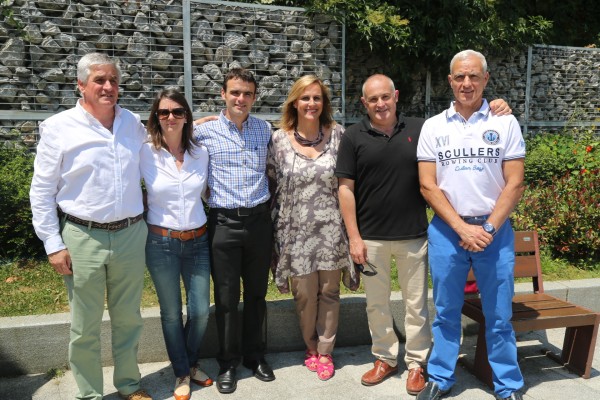 Itxaso Atutxa con representantes de Ezkerraldea Meatzaldea