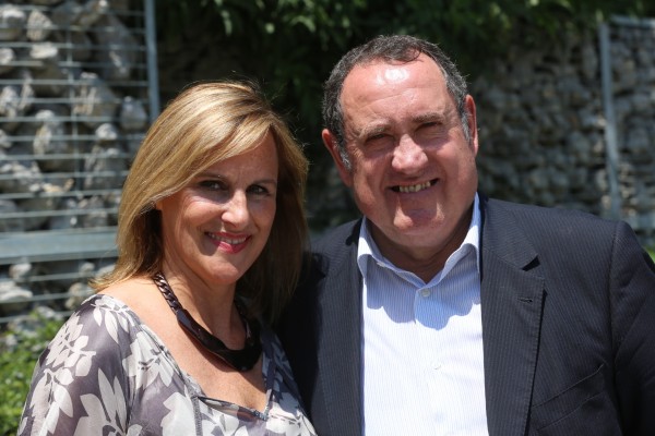 Itxaso Atutxa con representantes de Ezkerraldea Meatzaldea