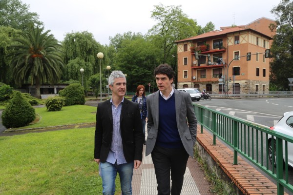 Unai Rementeria e Ibon Uribe en Galdakao