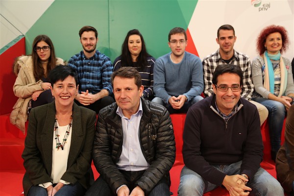 Mitin en Getxo - Pedro Azpiazu, Iñigo Urkullu y Andoni Ortuzar