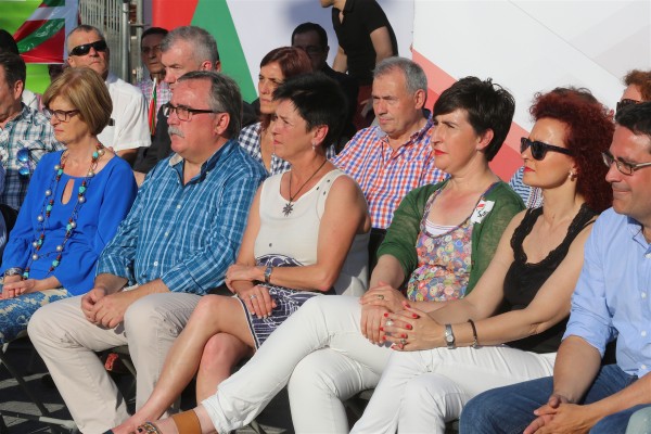 Ekitaldia Barakaldon. Iñigo Urkullu, Andoni Ortuzar, Aitor Esteban