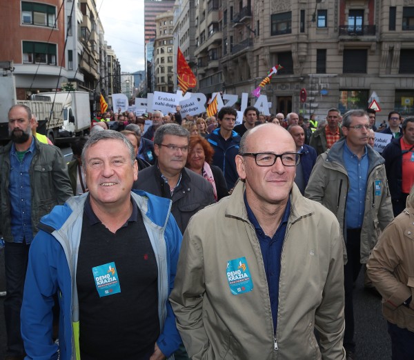 EAJ-PNV en la manifestación de Gure Esku Dago en apoyo al referéndum en Catalunya