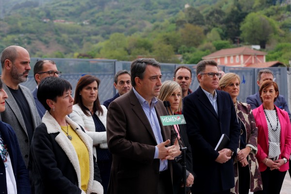 Aitor Esteban. Encuentro con alcaldes y alcaldesas de Ezkerraldea Meatzaldea . Ortuella