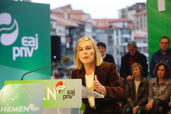 Mitin Lekeitio. Itxaso Atutxa, Aitor Esteban, Idoia Sagastizabal y Koldo Goitia