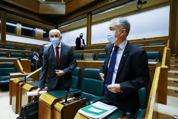 Pleno Ordinario en el Parlamento Vasco (05-11-2020)
