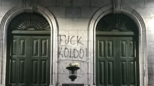 Pintadas en batzokis Bizkaia Lekeitio 20210221