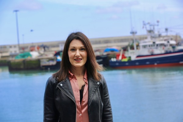 Oihane Agirregoitia con la flota de altura - Ondarroa
