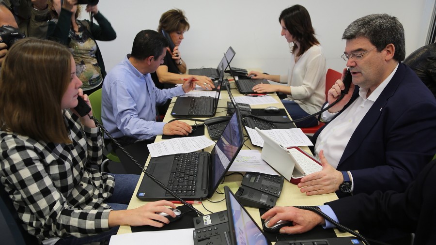 Bizkaiko EAJ-PNVren call-center gunea martxan jartzea
