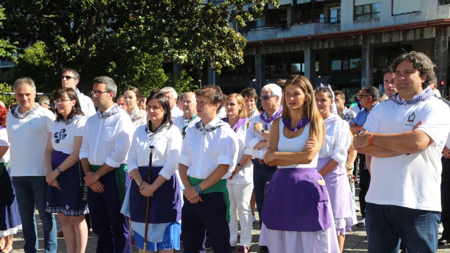Itxaso Atutxa en la procesión del Carmen de Santurtzi