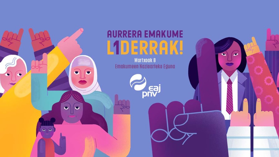 EAJ-PNVk emakume alderdikide eta alderdizaleak deitzen ditu M-8aren kariaz egingo den “AURRERA EMAKUME L1DERRAK!” kanpainan parte hartzera 