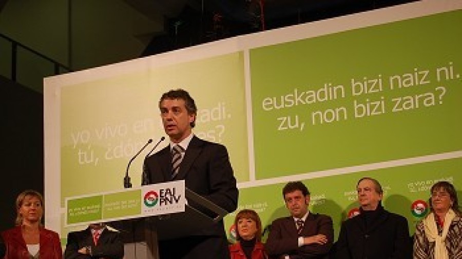 Urkullu Bilboko Zabalguneko Merkatuan egin duen ekitaldian,