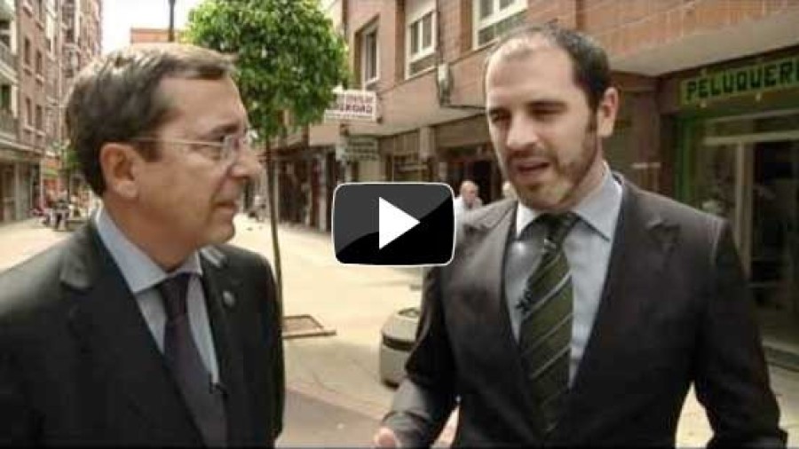 José Luis Bilbao y Josu Bergara en Sestao